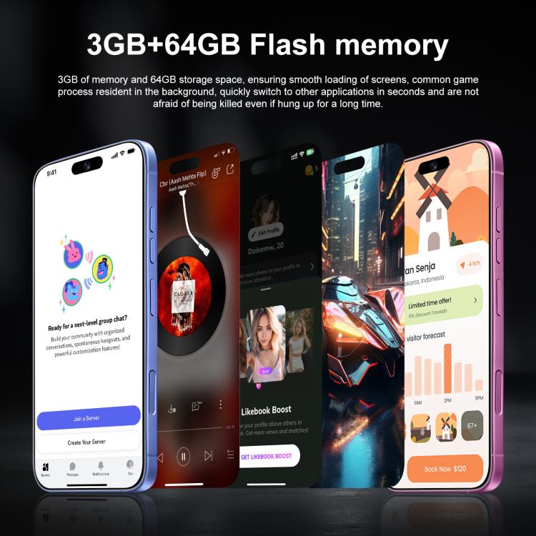 I16 Plus / RAi5, 3GB+64GB, 6.56 inch Android 10 MTK6739 Quad Core, Network: 4G, Dual SIM, Plug:US Plug(White)