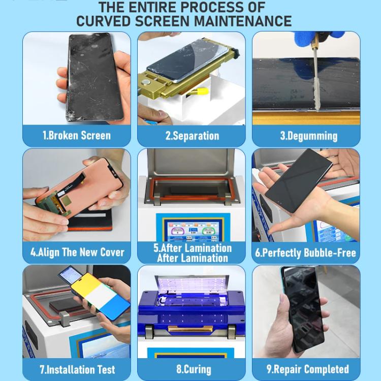 YYD YD-636 UV Curing Laminating Defoaming All-in-One, Plug:UK Plug