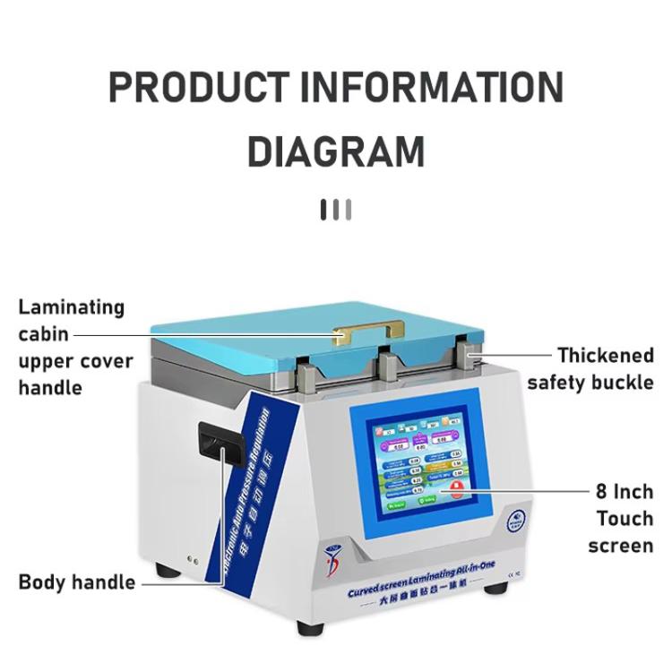 YYD YD-639 UV Curing Laminating Defoaming All-in-One, Plug:UK Plug