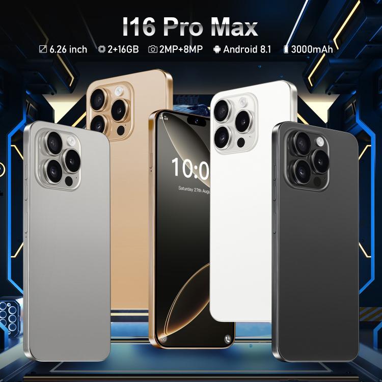 I16 Pro Max / ZPT93, 2GB+16GB, 6.26 inch Android 8.1 MTK6737 Quad Core, Network: 4G, Dual SIM, Plug:EU Plug(White)