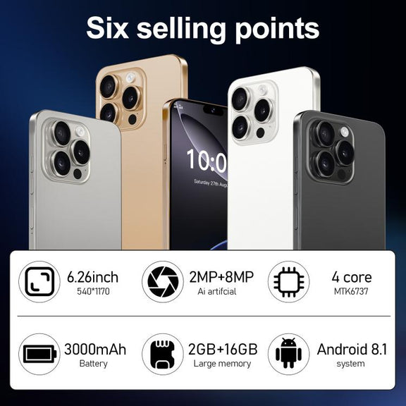 I16 Pro Max / ZPT93, 2GB+16GB, 6.26 inch Android 8.1 MTK6737 Quad Core, Network: 4G, Dual SIM, Plug:EU Plug(Black)