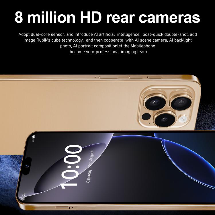 I16 Pro Max / ZPT93, 2GB+16GB, 6.26 inch Android 8.1 MTK6737 Quad Core, Network: 4G, Dual SIM, Plug:EU Plug(Black)