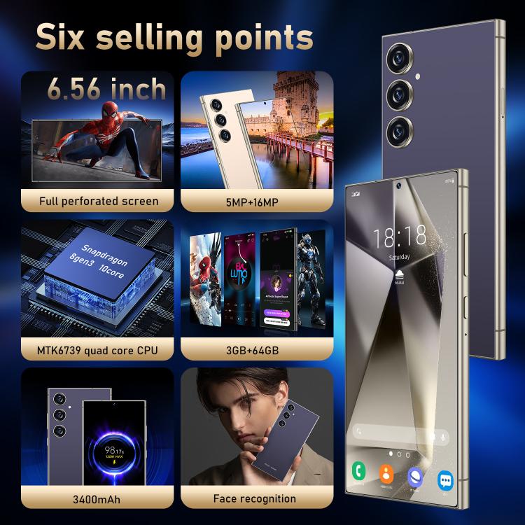 C24 Pro / S3-3, 3GB+64GB, 6.56 inch Android 10 MTK6739 Quad Core, Network: 4G, Dual SIM, Plug:US Plug(Green)