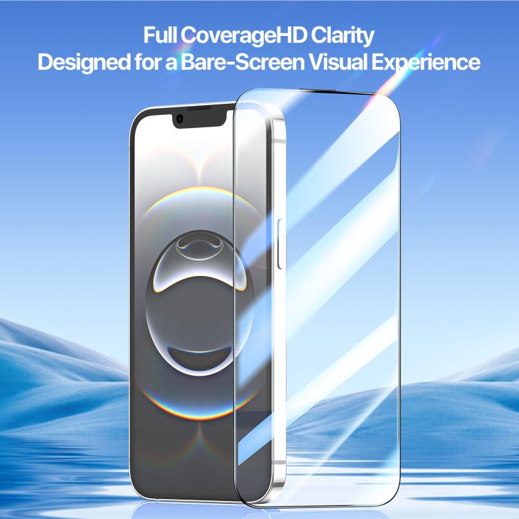 For iPhone 16e DUX DUCIS Roga Series 2.5D HD Fully Transparent Tempered Screen Protector with Dust Removal Quick-Attach Box