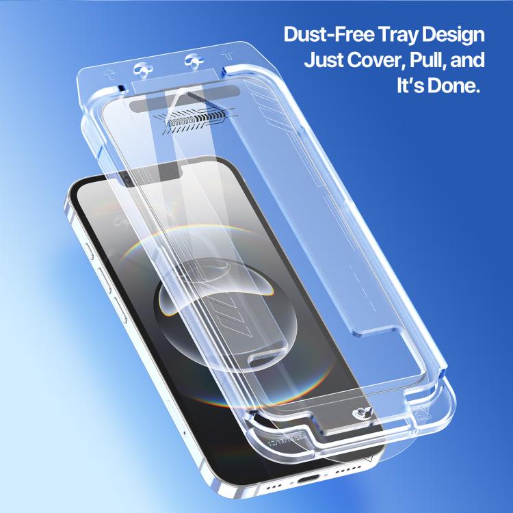 For iPhone 16e DUX DUCIS Roga Series 2.5D HD Fully Transparent Tempered Screen Protector with Dust Removal Quick-Attach Box