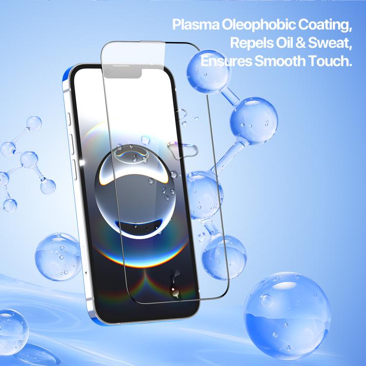 For iPhone 16e DUX DUCIS Roga Series 2.5D HD Fully Transparent Tempered Screen Protector with Dust Removal Quick-Attach Box