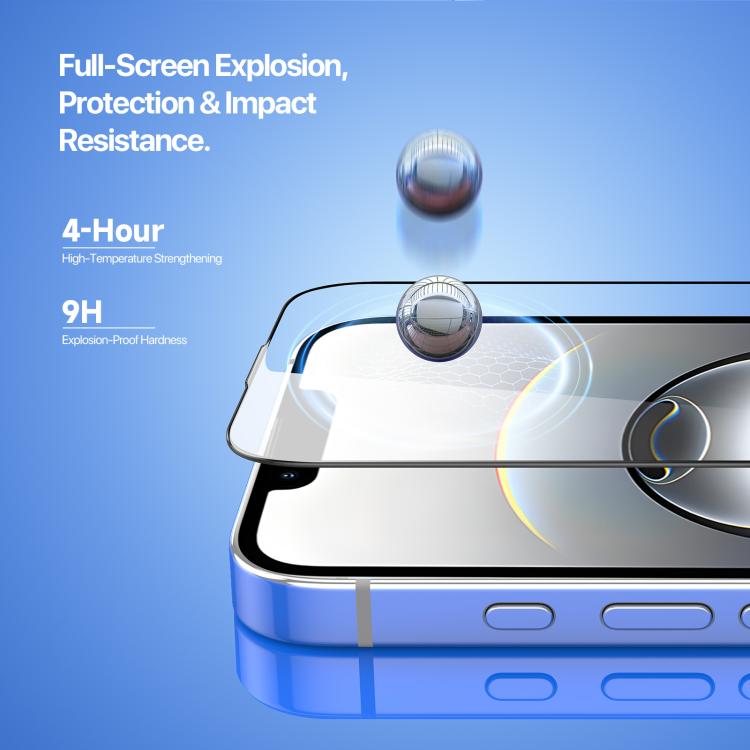 For iPhone 16e DUX DUCIS Roga Series 2.5D HD Fully Transparent Tempered Screen Protector with Dust Removal Quick-Attach Box