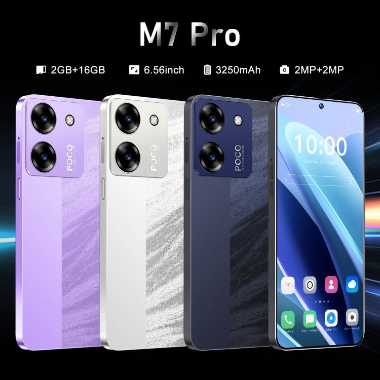 M7 Pro / ZKU289, 2GB+16GB, 6.56 inch Android 8.1 MTK6580A Quad Core, Network: 3G, Dual SIM, Plug:US Plug(Black)
