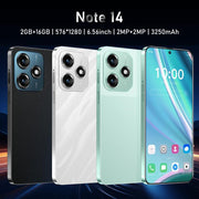 Note 14 / ZKU291, 2GB+16GB, 6.56 inch Android 8.1 MTK6580A Quad Core, Network: 3G, Dual SIM, Plug:EU Plug(White)