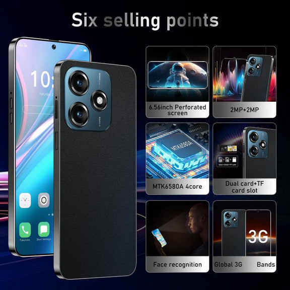 Note 14 / ZKU291, 2GB+16GB, 6.56 inch Android 8.1 MTK6580A Quad Core, Network: 3G, Dual SIM, Plug:EU Plug(Black)