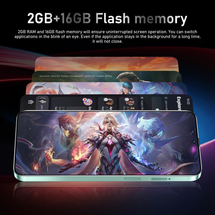 Note 14 / ZKU291, 2GB+16GB, 6.56 inch Android 8.1 MTK6580A Quad Core, Network: 3G, Dual SIM, Plug:EU Plug(Green)