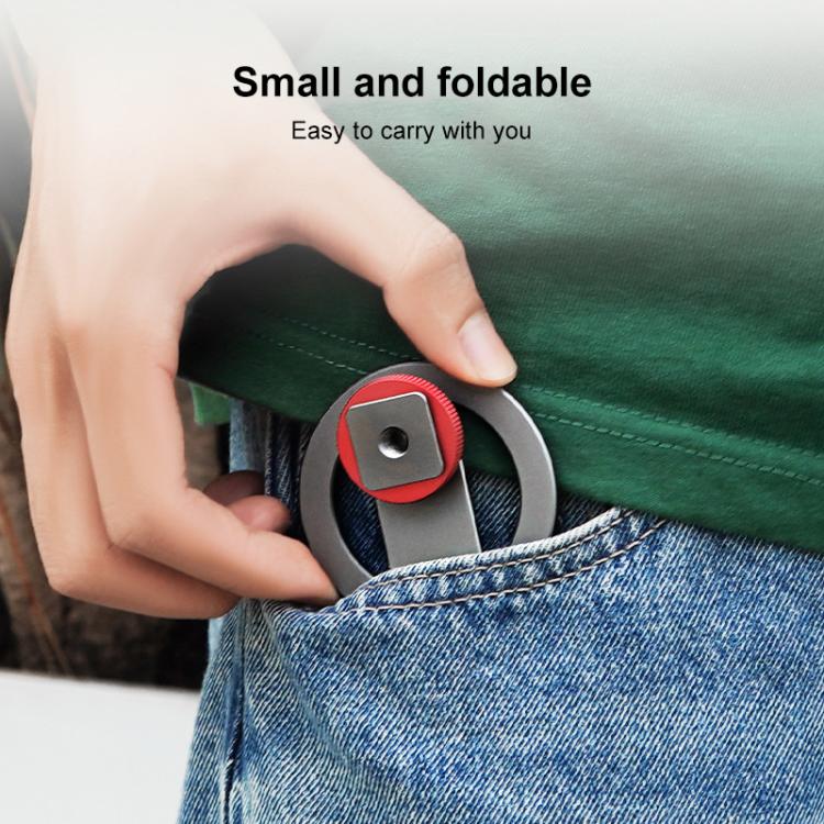 Flymile Magnetic Phone Tripod Mount MagSafe Adapter Phone Holder, Style:Folding Cold Shoe Mount