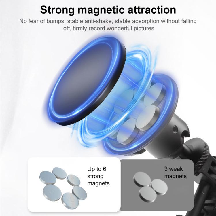 Strong Magnetic Round Base Aluminum Alloy Desktop Base