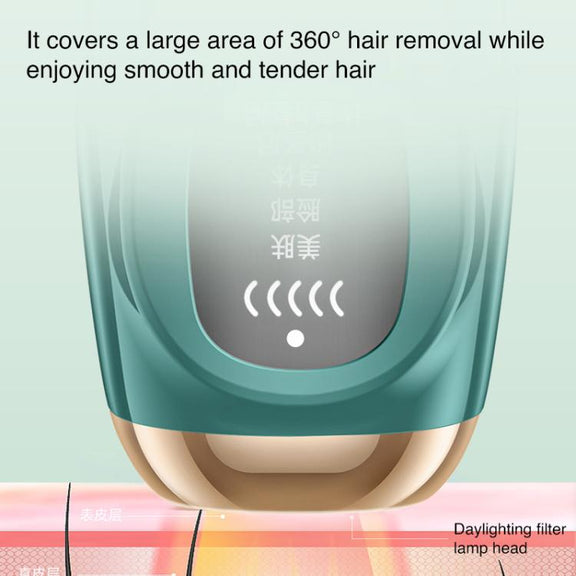 FY-B502 Portable Laser Hair Removal Device Photon Electric IPL Intense Pulse Hair Remover, EU Plug(White)