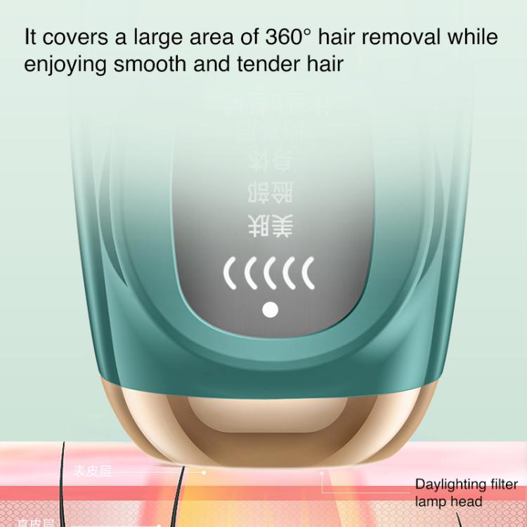 FY-B502 Portable Laser Hair Removal Device Photon Electric IPL Intense Pulse Hair Remover, EU Plug(White)