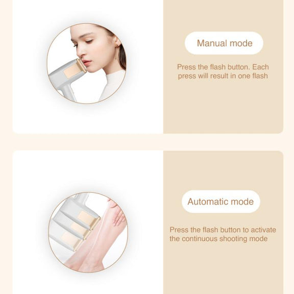 FY-B506 Sapphire Ice Sense Painless Strong Pulse Ice Point Skin Rejuvenation Hair Removal Device, EU Plug(White)
