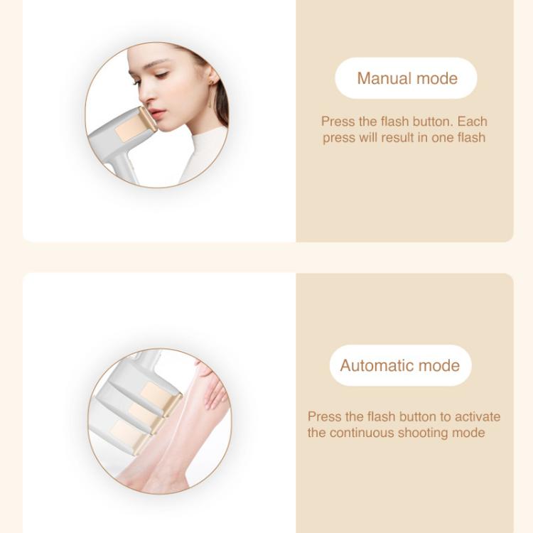 FY-B506 Sapphire Ice Sense Painless Strong Pulse Ice Point Skin Rejuvenation Hair Removal Device, EU Plug(White)