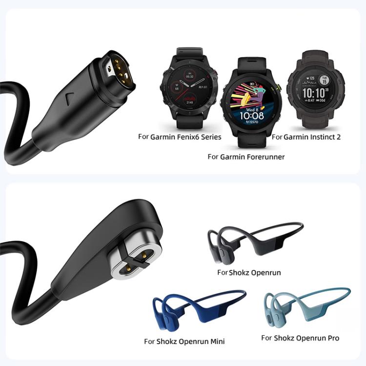 2 in 1 Earphone & Smart Watch Charging Adapter Cable for Shokz & Garmin, Interface:USB