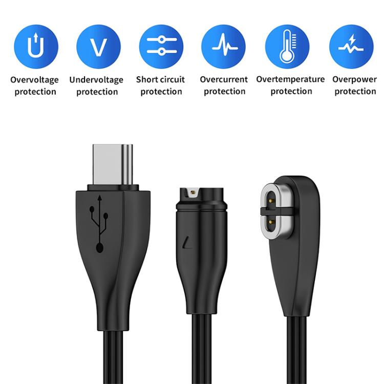 2 in 1 Earphone & Smart Watch Charging Adapter Cable for Shokz & Garmin, Interface:USB