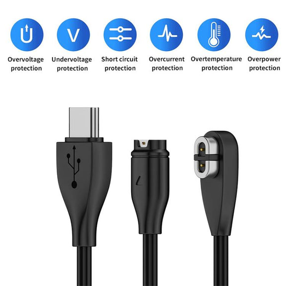 2 in 1 Earphone & Smart Watch Charging Adapter Cable for Shokz & Garmin, Interface:USB