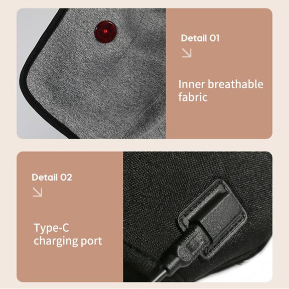 WG-JB-704 Home Rechargeable Heating Knee Massager Joint Knee Pad Massager, Specification:Dual