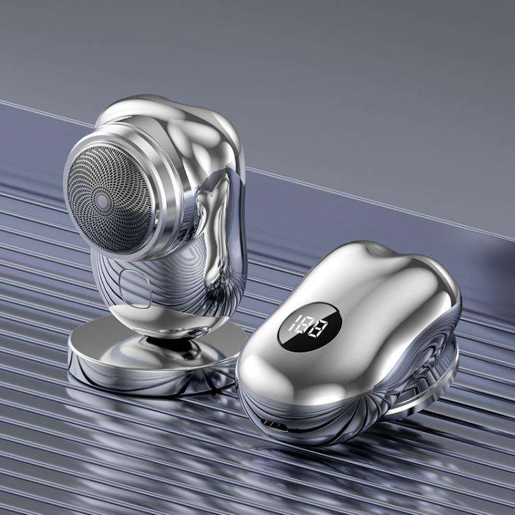 WG-P10X Portable Rechargeable LED Digital Display Electric Shaver(Silver)