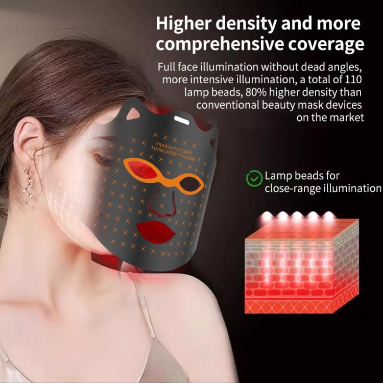WG-SP-1103 LED Colorful Photon Rejuvenation Mask Facial Beauty Instrument, Regular, Plug:EU Plug(Pink)