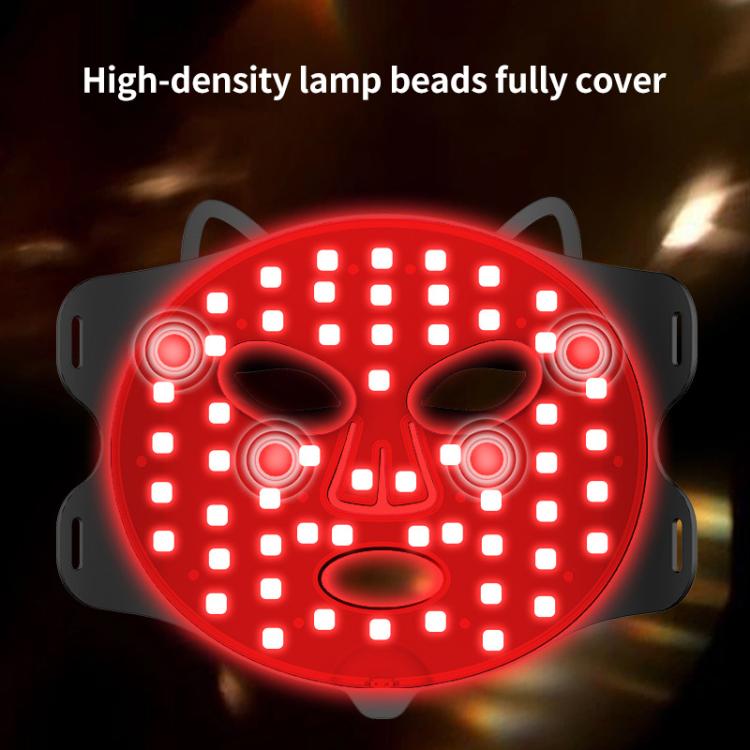 WG-B-M03 Vibration Massage Photon Mask Photon Rejuvenation Facial Beauty Device, UK Plug(Black)