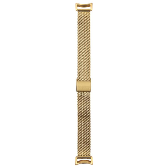 For Xiaomi Smart Band 9 / 8 Integrated Buckle Embossed Milanese Metal Watch Band(Gold)