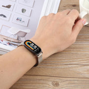 For Xiaomi Smart Band 9 / 8 Integrated Buckle Embossed Milanese Metal Watch Band(Gold)