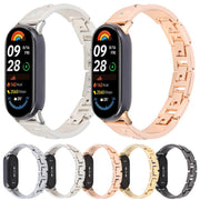 For Xiaomi Smart Band 9 / 8 Diamond Quick Release Chain Bracelet Metal Watch Band(Gold)