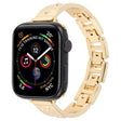 For Apple Watch 46mm / 49mm / 45mm / 44mm Diamond Quick Release Chain Bracelet Metal Watch Band(Gold) - free shipping - PMC TechLife - Order now!