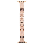 For Apple Watch 46mm / 49mm / 45mm / 44mm Diamond Quick Release Chain Bracelet Metal Watch Band(Rose Gold)