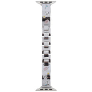 For Apple Watch 42mm / 41mm / 40mm / 38mm Diamond Quick Release Chain Bracelet Metal Watch Band(Silver)