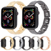 For Apple Watch 42mm / 41mm / 40mm / 38mm Diamond Quick Release Chain Bracelet Metal Watch Band(Silver)