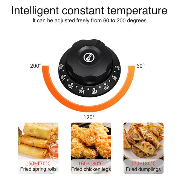 Multifunctional Commercial Stainless Steel Thick Electric Fryer Electric Boiler, Single Cylinder 6L+Timer(US Plug)