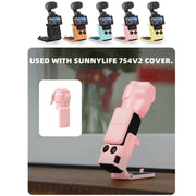 For DJI OSMO Pocket 3 Sunnylife Multifunctional Magnetic Mount Tabletop Base Bracket(Pink)