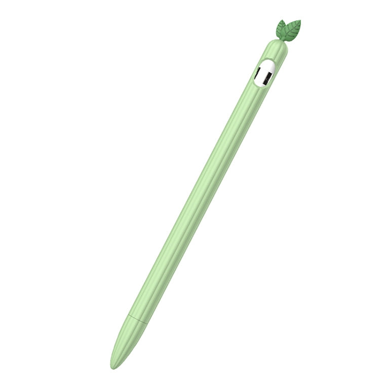 For Apple Pencil 1 Contrasting Color Mint Leaf Silicone Non-slip Protective Cover(Green)