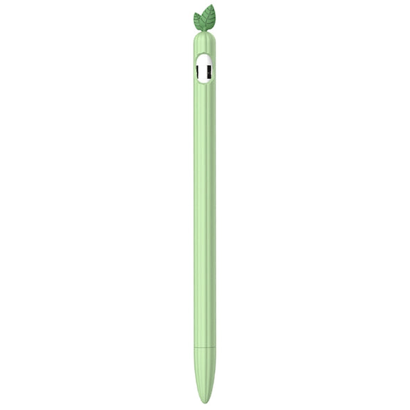 For Apple Pencil 1 Contrasting Color Mint Leaf Silicone Non-slip Protective Cover(Green)