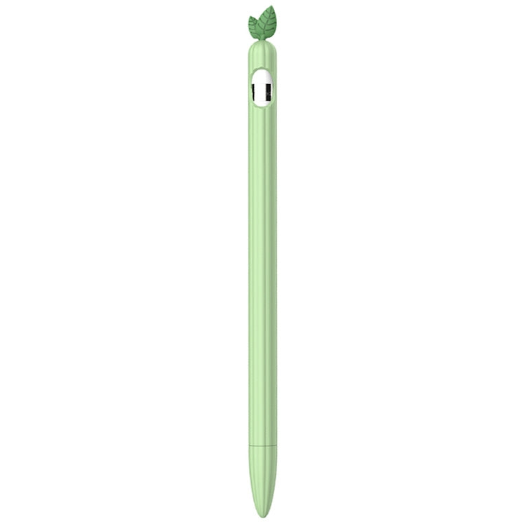 For Apple Pencil 1 Contrasting Color Mint Leaf Silicone Non-slip Protective Cover(Green)