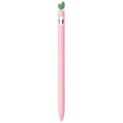 For Apple Pencil 1 Contrasting Color Mint Leaf Silicone Non-slip Protective Cover(Pink)
