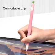 For Apple Pencil 1 Contrasting Color Mint Leaf Silicone Non-slip Protective Cover(Yellow)