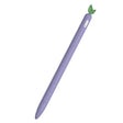 For Apple Pencil 2 Contrasting Color Mint Leaf Silicone Non-slip Protective Cover(Purple) - Pencil Accessories by PMC Jewellery | Online Shopping South Africa | PMC Jewellery | Buy Now Pay Later Mobicred
