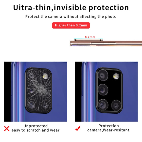 For Samsung Galaxy A31 Silk Screen Luminous Ring Back Camera Lens Film