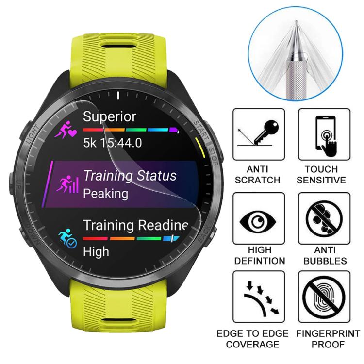 For Garmin Forerunner 965 5pcs xDfind Soft Hydrogel Film Full Cover Front Protector