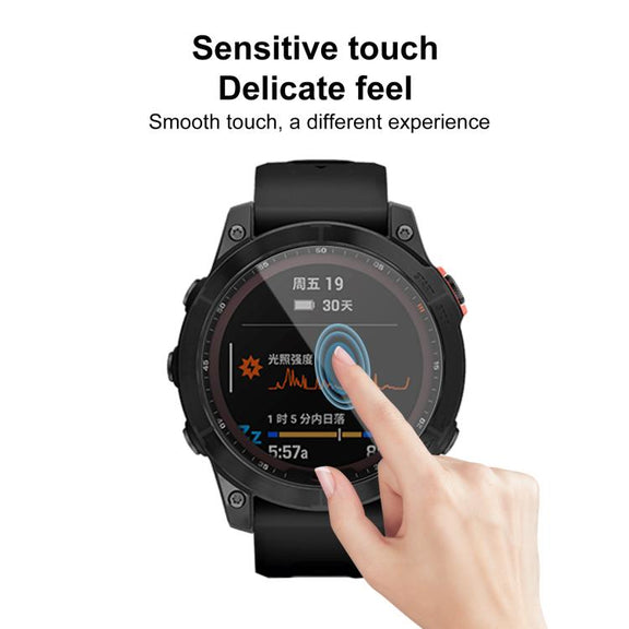 For Garmin Fenix 7 2pcs xDfind Curved 3D Composite Material Soft Film Screen Protector