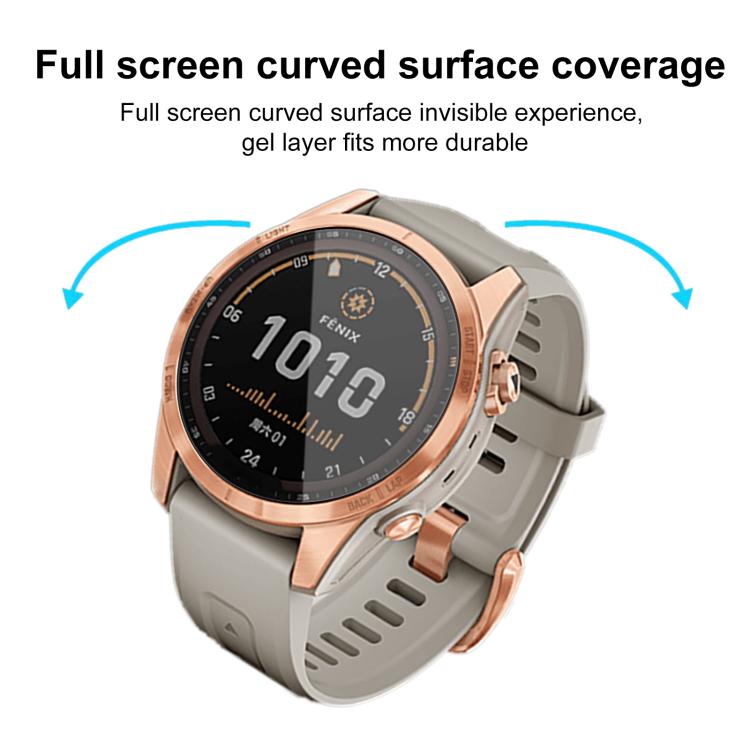 For Garmin Fenix 7s 2pcs xDfind Curved 3D Composite Material Soft Film Screen Protector