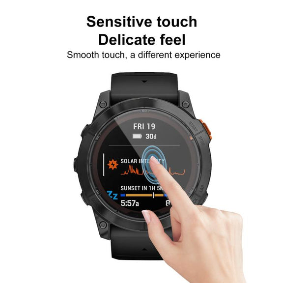 For Garmin Fenix 7X Pro 2pcs xDfind Curved 3D Composite Material Soft Film Screen Protector