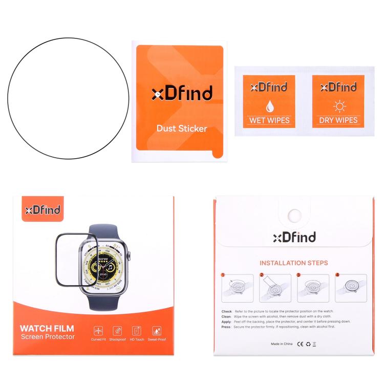 For Garmin Forerunner 165 2pcs xDfind Curved 3D Composite Material Soft Film Screen Protector