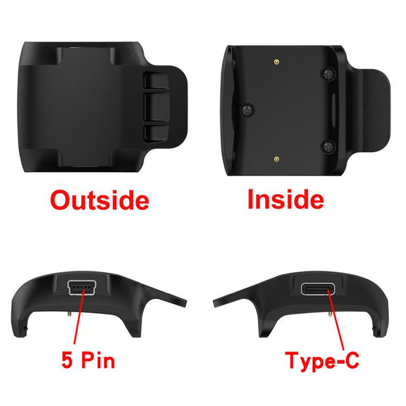 For Garmin Delta / Delta XC / Delta Upland Portable Dual Ports Pet Dog Bark Collar Tracker Charging Adapter(Black)